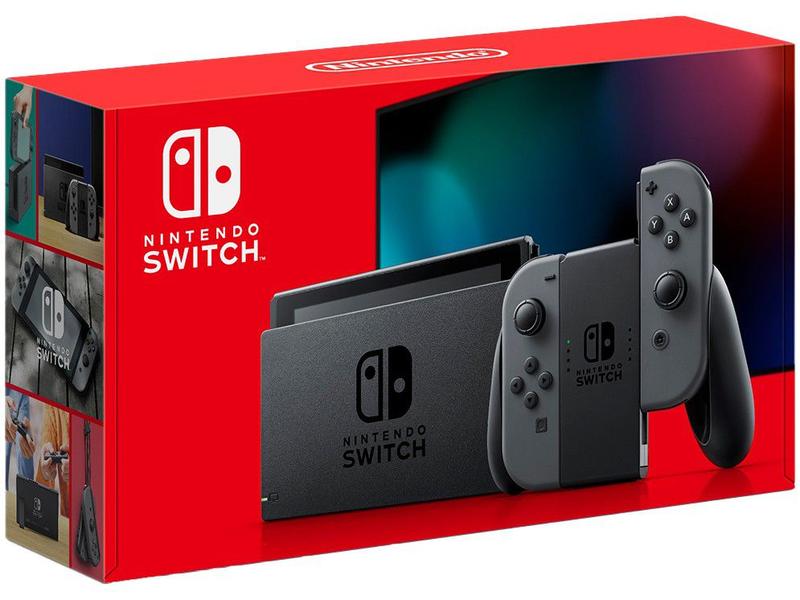 Nintendo Switch Nintendo SHVC-001 Nintendo Switch 32GB HAC-001-01 1 Controle Joy-Con - Cinza